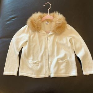Janie and Jack cream cardigan in size 3